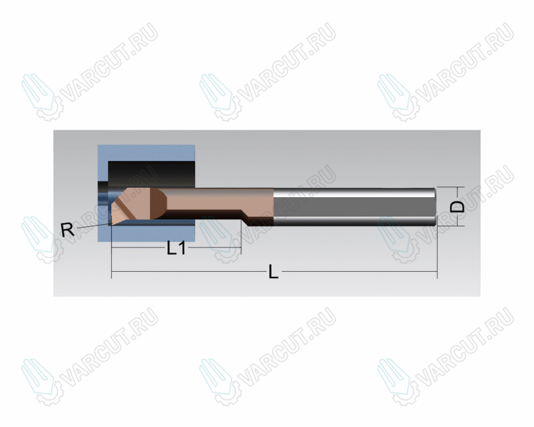 Минирезец расточной MUR 5 R0.2 L15-D5