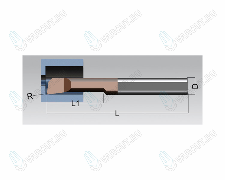 Минирезец расточной MNR 5 R0.2 L22-D5