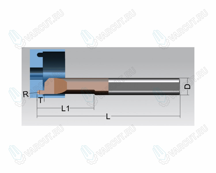 Минирезец канавочный MZR 5 R0.75 L15-D5