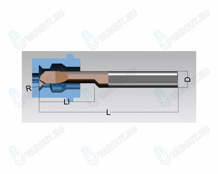 Минирезец расточной MQR 5 R0.2 L15-D5